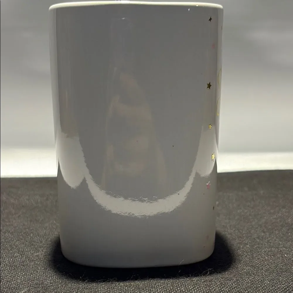 Shine White and Gold Bath Storage Cup